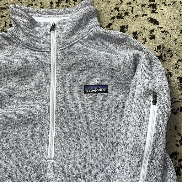 Patagonia Womens Better Sweater 1/4 Zip Size M Fleece Blue Hiking Outdoors - Picture 8 of 8